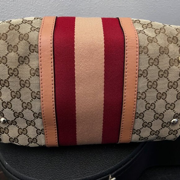 Gucci Sherry Line GG Canvas Boston Bag – Rare Colorway – EUC w/ Entrupy Auth - Picture 3 of 13